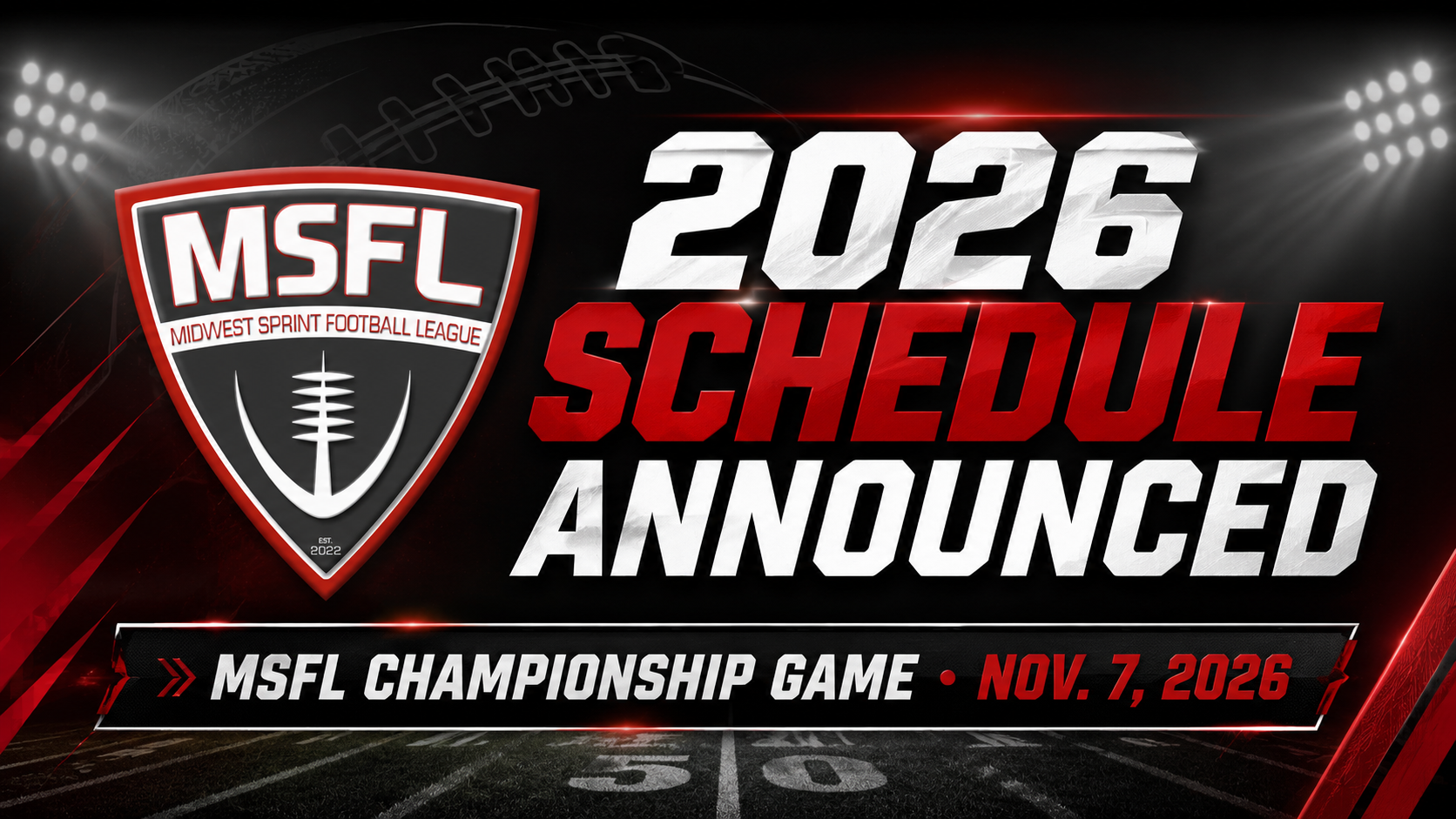 Midwest Sprint Football League Announces 2026 Schedule