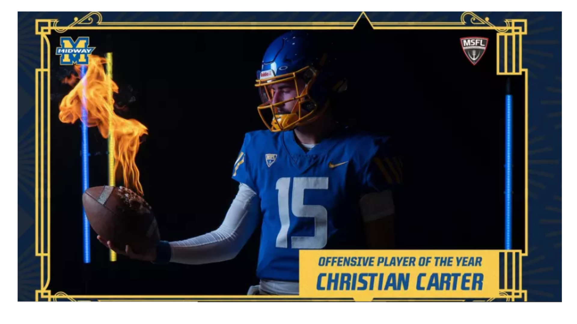 MSFL Student-Athletes Earn CSFL Hub All-American Honors; Midway&rsquo;s Carter Named National Offensive Player of the Year